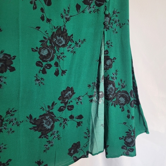 Band of the Free Etta Emerald Black Floral Midi Skirt Women's Size XS NWT - Picture 5 of 14